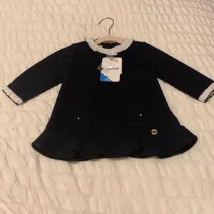 Adorable infant dress in dark navy